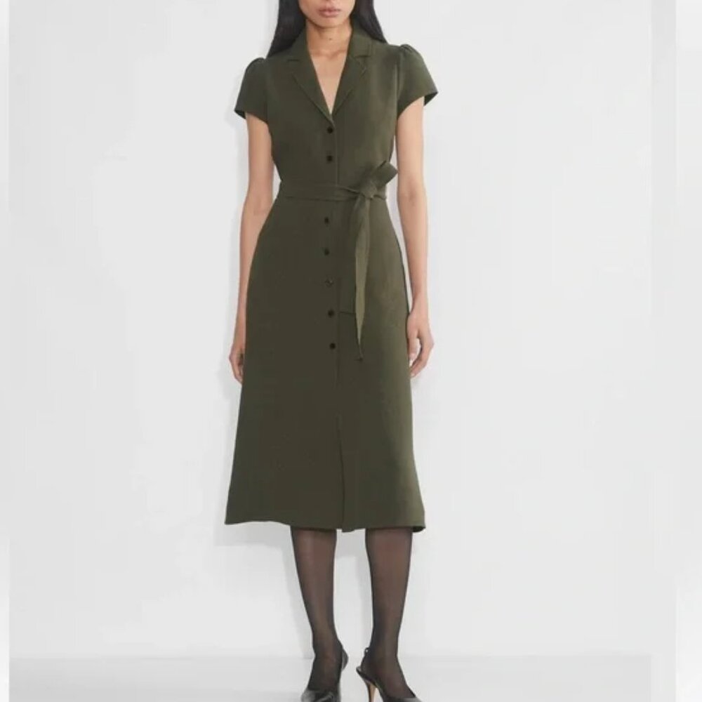 Aritzia Wilfred Shirt Dress Dark Olive